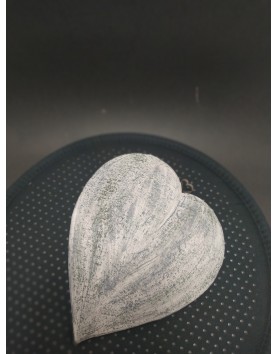 Ceramic heart flattened No 01 