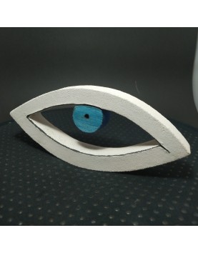 Ceramic decorative eye, blue 24 cm
