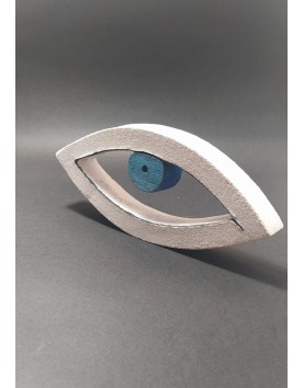 Ceramic decorative eye, blue 18 cm