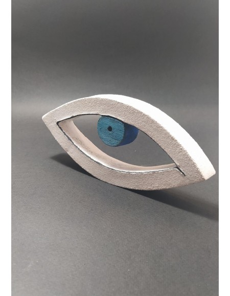 Ceramic decorative eye, blue 18 cm