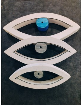 Ceramic decorative eye, blue 18 cm
