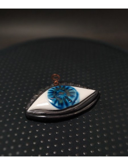 Ceramic free standing/hanging evil eye 15 cm