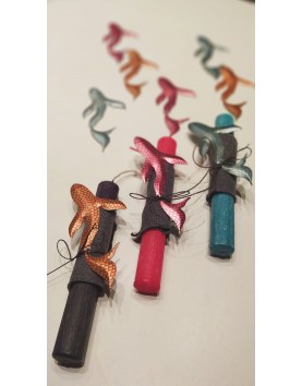 Easter candle, digitally printed aluminium fish
