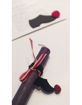 Easter candle, with a plexiglass tsarouchi pendant