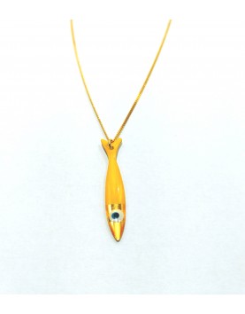 Necklace, silver 925 color yellow
