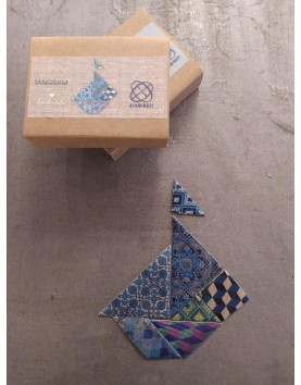 Boat-tangram, digitally printed on aluminium